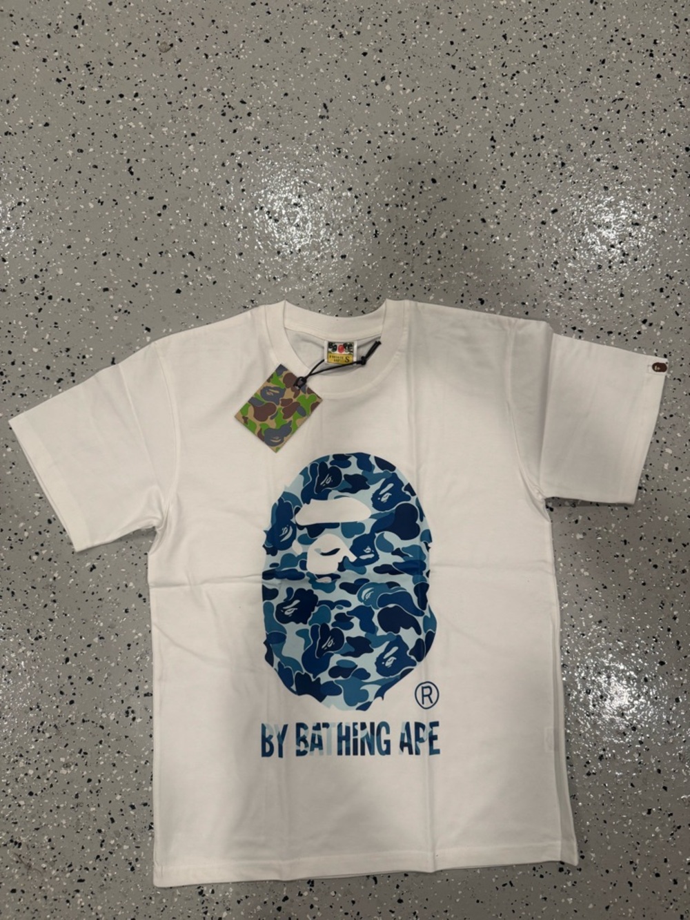 Blue camo bape shirt